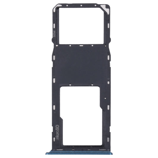 For Samsung Galaxy A03s SM-A037U Original SIM Card Tray + Micro SD card tray (Blue) - Card Socket by PMC Jewellery | Online Shopping South Africa | PMC Jewellery | Buy Now Pay Later Mobicred