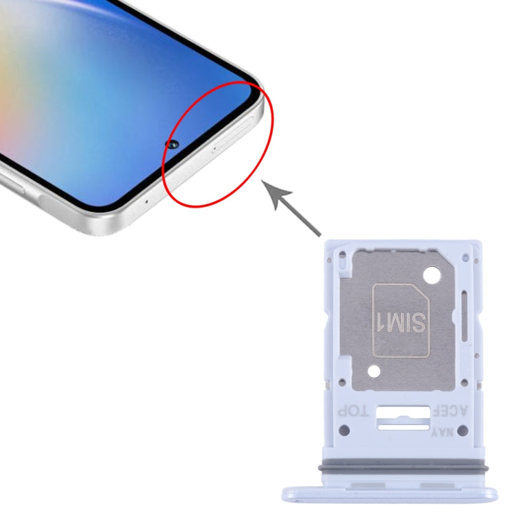 For Samsung Galaxy A35 SM-A356B Original SIM Card Tray + SIM / Micro SD Card Tray (Silver) - free shipping - PMc TechLife - Order now!