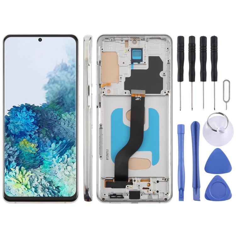 For Samsung Galaxy S20+ SM-G985F 6.58 inch TFT LCD Screen Digitizer Full Assembly with Frame, Not Supporting Fingerprint Identification (Silver) - free shipping - PMC TechLife - Order now!