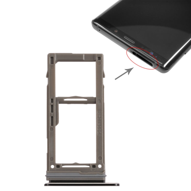 For Galaxy Note9 SIM Card Tray +  Micro SD Card Tray (Black) - free shipping - PMc TechLife - Order now!