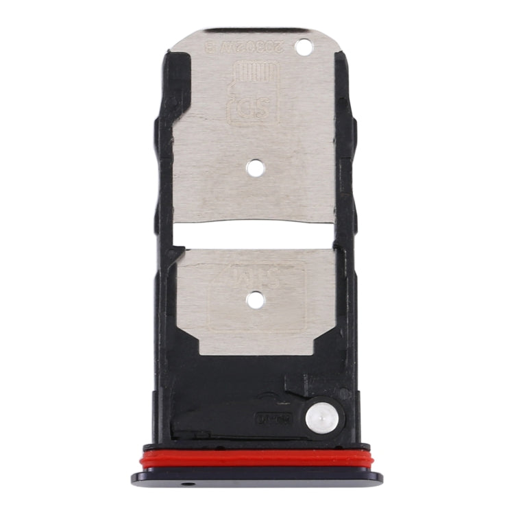 SIM Card Tray + SIM Card Tray / Micro SD Card Tray for Motorola Edge XT2063-3 (Black) - Card Socket by PMc TechLife | Online Shopping South Africa | PMc TechLife | Buy Now Pay Later Mobicred