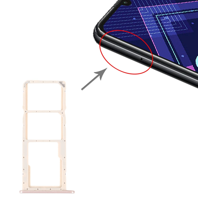 SIM Card Tray + SIM Card Tray + Micro SD Card Tray for Honor 8A 2020 (Gold) - Card Socket by PMc TechLife | Online Shopping South Africa | PMc TechLife | Buy Now Pay Later Mobicred
