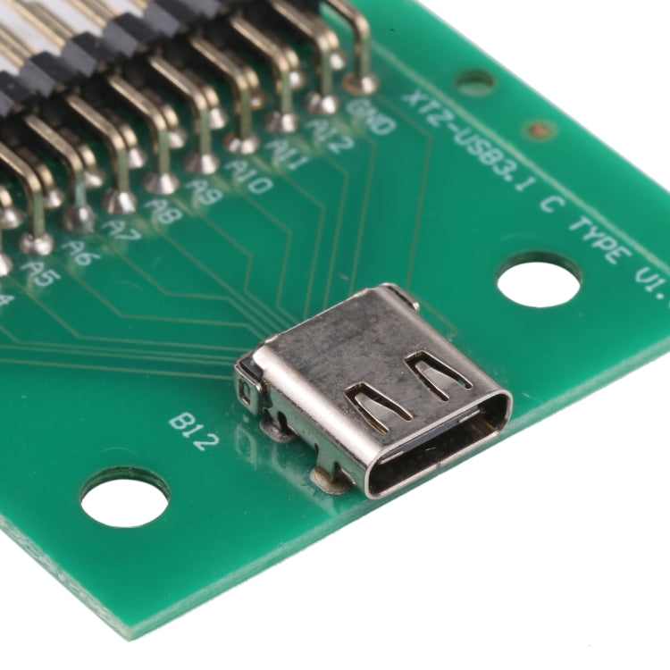 Double-sided Positive and Negative Type C Female Test Board USB 3.1 with PCB 24P Female Connector - free shipping - PMC TechLife - Order now!