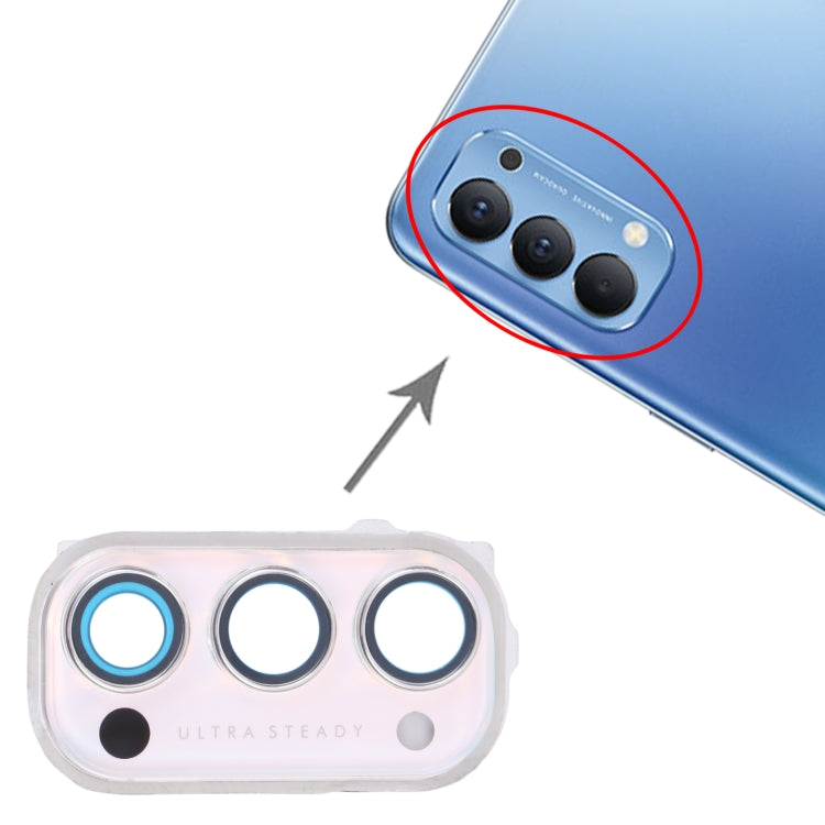 For OPPO Reno4 5G PDPM00, PDPT00, CPH2091  Camera Lens Cover (White) - Camera Series by PMC TechLife | Online Shopping South Africa | PMC TechLife