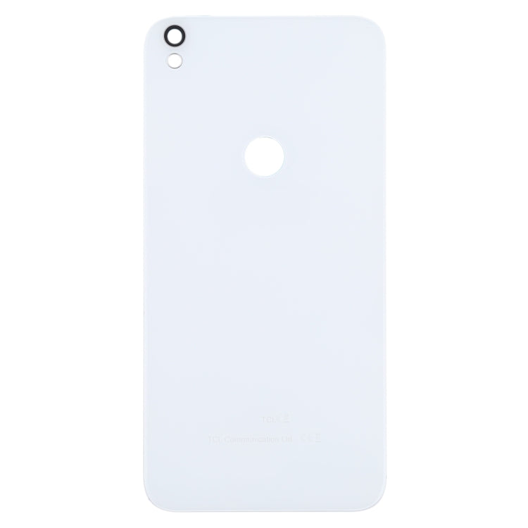For Alcatel One Touch Shine Lite 5080 5080X 5080A 5080U 5080F 5080Q 5080D Glass Battery Back Cover  (White) - Back Cover by PMC Jewellery | Online Shopping South Africa | PMC Jewellery | Buy Now Pay Later Mobicred