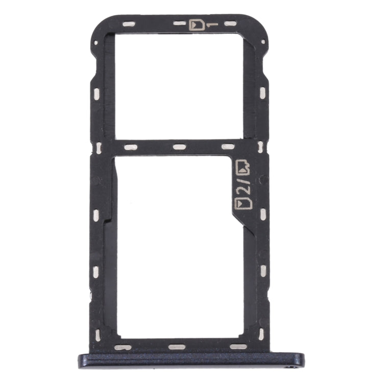 For ZTE Blade A72 SIM Card Tray + SIM Card Tray / Micro SD Card Tray (Grey) - For ZTE by PMc TechLife | Online Shopping South Africa | PMc TechLife | Buy Now Pay Later Mobicred