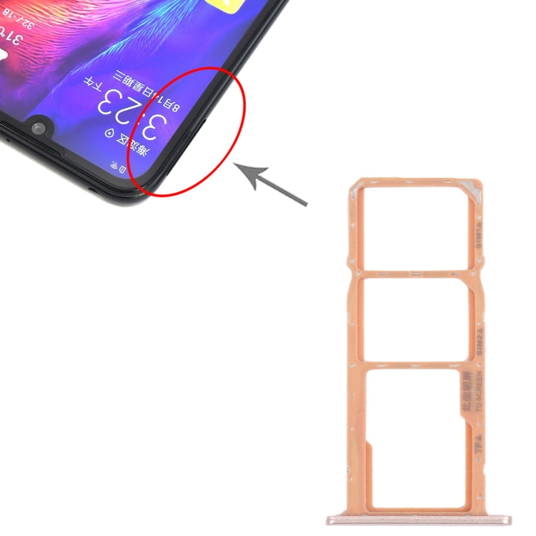 SIM Card Tray + SIM Card Tray + Micro SD Card Tray for Honor Play 8(Gold) - Card Socket by PMc TechLife | Online Shopping South Africa | PMc TechLife | Buy Now Pay Later Mobicred