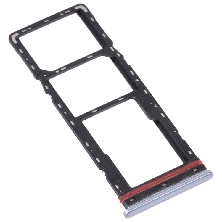 For Infinix Note 10 Pro/Note 10 Pro NFC X695 SIM Card Tray + SIM Card Tray + Micro SD Card Tray (Silver) - Card Tray by PMc TechLife | Online Shopping South Africa | PMc TechLife | Buy Now Pay Later Mobicred