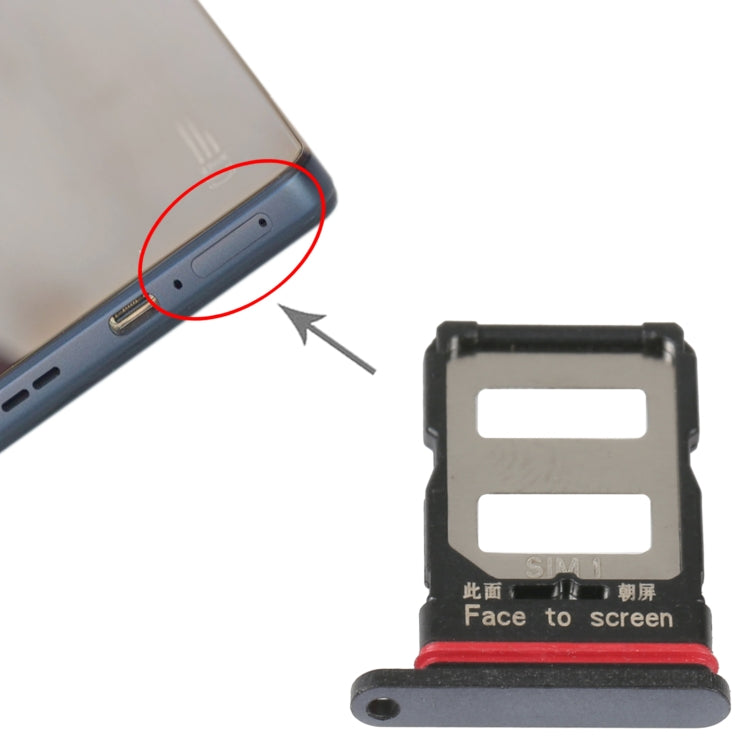 For Xiaomi Poco F4 SIM Card Tray + SIM Card Tray (Black) - Card Tray by PMc TechLife | Online Shopping South Africa | PMc TechLife | Buy Now Pay Later Mobicred