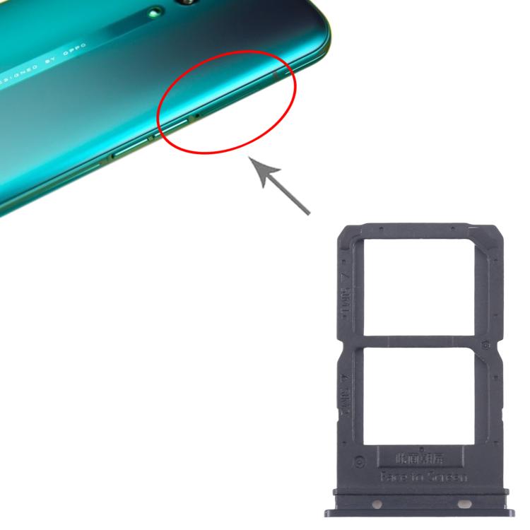 For OPPO Reno SIM Card Tray + SIM / Micro SD Card Tray (Black) - Card Tray by PMC TechLife | Online Shopping South Africa | PMC TechLife | Buy Now Pay Later Mobicred
