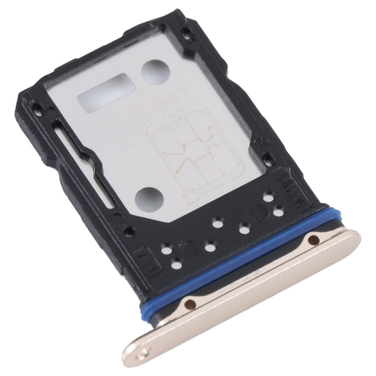 For vivo S15 SIM Card Tray + SIM Card Tray (Gold) - Card Socket by PMc TechLife | Online Shopping South Africa | PMc TechLife | Buy Now Pay Later Mobicred
