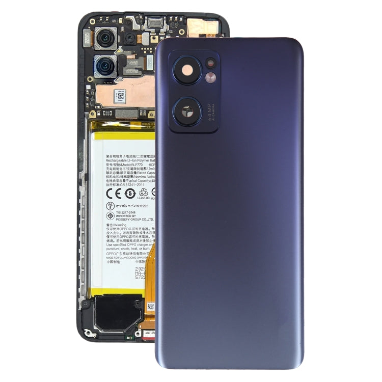 For OPPO Reno7 5G Original Battery Back Cover with Camera Lens Cover(Black) - Back Cover by PMC TechLife | Online Shopping South Africa | PMC TechLife