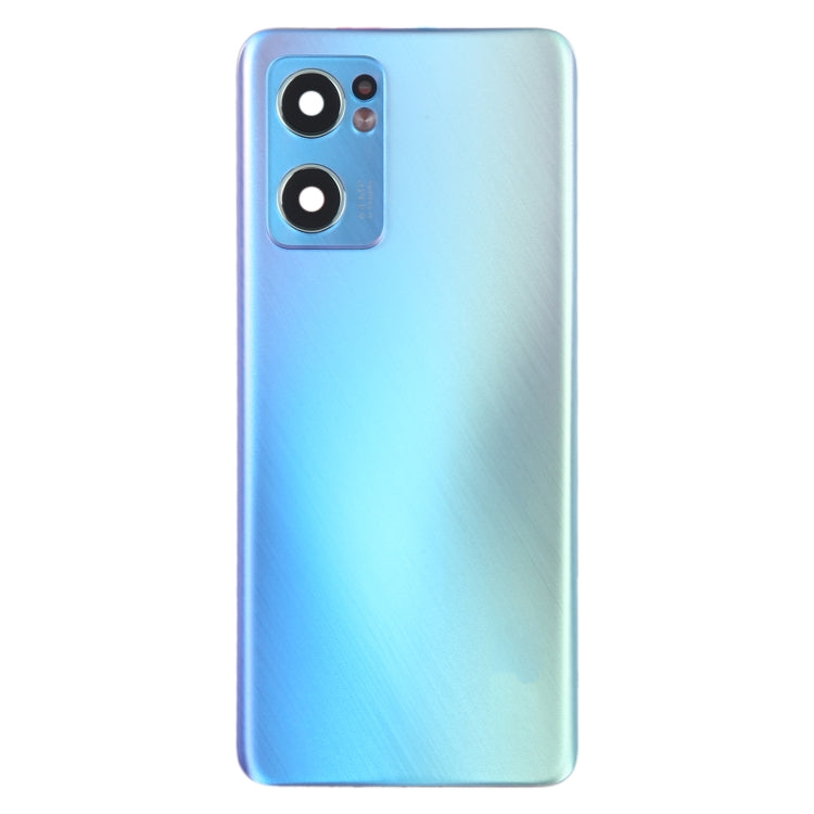 For OPPO Reno7 5G Original Battery Back Cover with Camera Lens Cover(Blue) - Back Cover by PMC TechLife | Online Shopping South Africa | PMC TechLife | Buy Now Pay Later Mobicred
