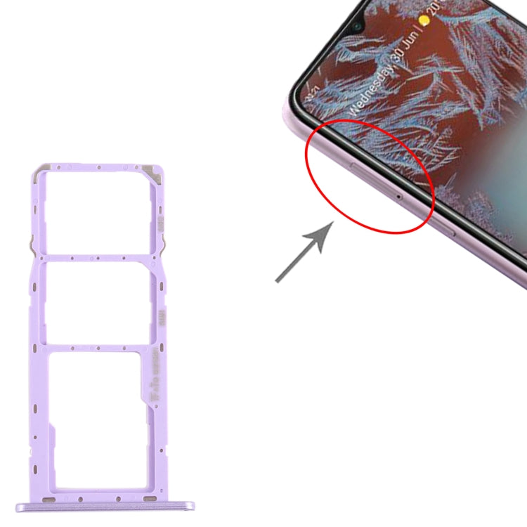 For Nokia G20 Original SIM + SIM + Micro SD Card Tray (Purple) - Card Tray by PMC TechLife | Online Shopping South Africa | PMC TechLife