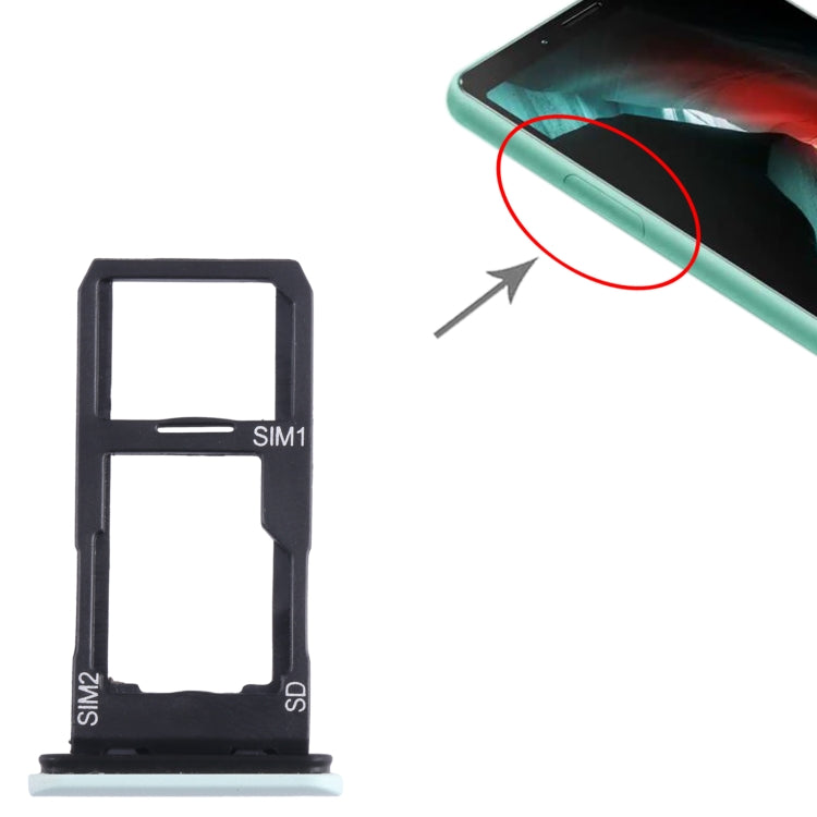 For Sony Xperia 10 II Original SIM + SIM / Micro SD Card Tray (Green) - Card Tray by PMC TechLife | Online Shopping South Africa | PMC TechLife