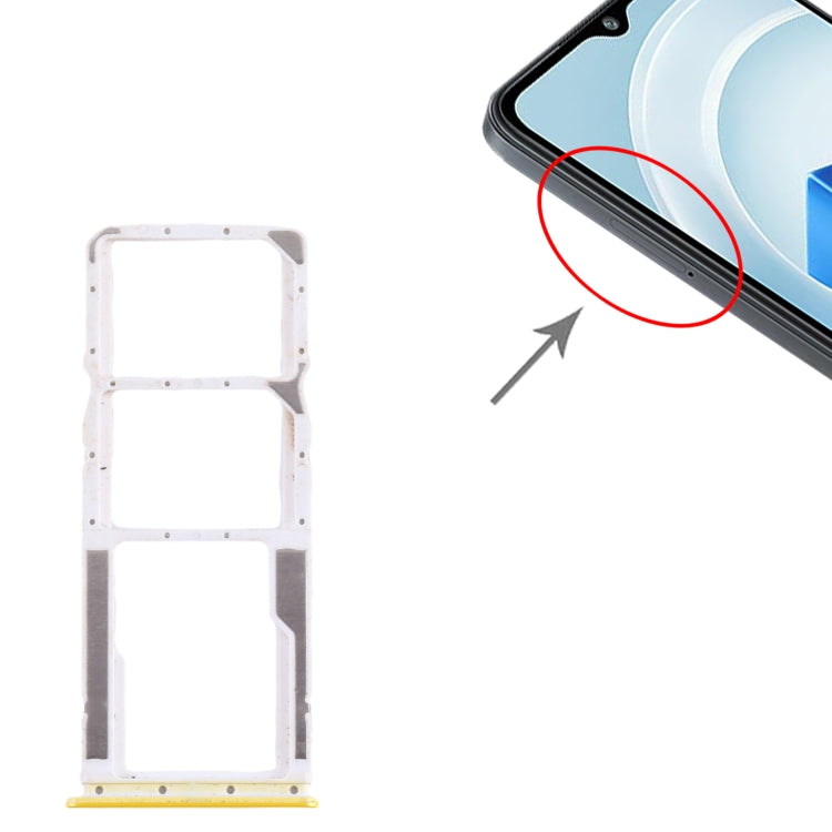 For Xiaomi Poco M5 4G SIM Card Tray + SIM Card Tray + Micro SD Card Tray (Yellow) - Card Tray by PMC TechLife | Online Shopping South Africa | PMC TechLife
