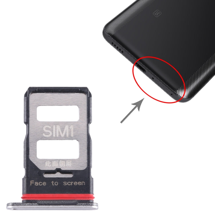 For Xiaomi Redmi K60 SIM Card Tray + SIM Card Tray (Silver) - Card Tray by PMC TechLife | Online Shopping South Africa | PMC TechLife