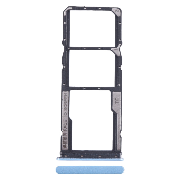 For Xiaomi Redmi Note 12s SIM Card Tray + SIM Card Tray + Micro SD Card Tray (Blue) - Card Tray by PMC TechLife | Online Shopping South Africa | PMC TechLife