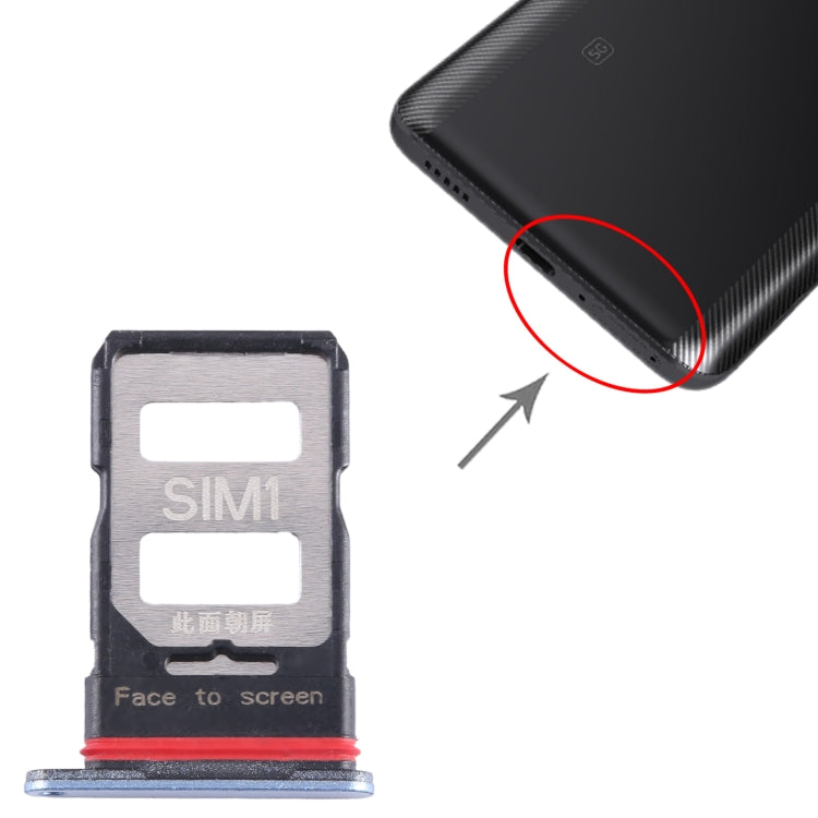 For Xiaomi Poco F5 Pro SIM Card Tray + SIM Card Tray (Blue) - Card Tray by PMC TechLife | Online Shopping South Africa | PMC TechLife