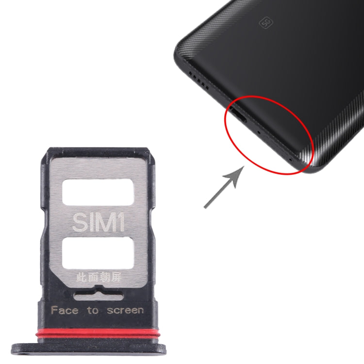For Xiaomi Redmi K60 Pro SIM Card Tray + SIM Card Tray (Black) - Card Tray by PMC TechLife | Online Shopping South Africa | PMC TechLife