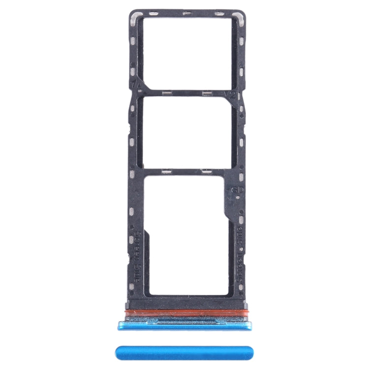 For Infinix Smart 6 X6511B SIM Card Tray + SIM Card Tray + Micro SD Card Tray (Blue) - Card Tray by PMC TechLife | Online Shopping South Africa | PMC TechLife | Buy Now Pay Later Mobicred