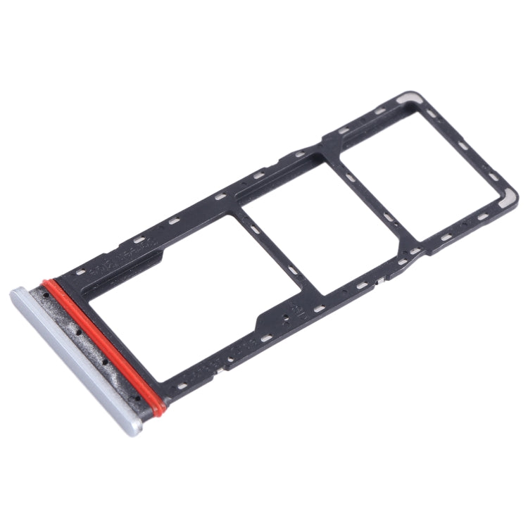 For Infinix Hot 12 Play SIM Card Tray + SIM Card Tray + Micro SD Card Tray (White) - Card Tray by PMC TechLife | Online Shopping South Africa | PMC TechLife