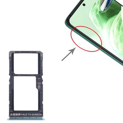 For Xiaomi Redmi Note 12 5G SIM Card Tray + SIM / Micro SD Card Tray (Green) - Card Tray by PMC Jewellery | Online Shopping South Africa | PMC Jewellery