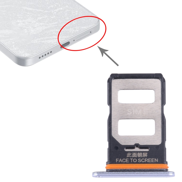 For Xiaomi Redmi Note 13 Pro 5G SIM Card Tray + SIM Card Tray (Purple) - Card Tray by PMC TechLife | Online Shopping South Africa | PMC TechLife