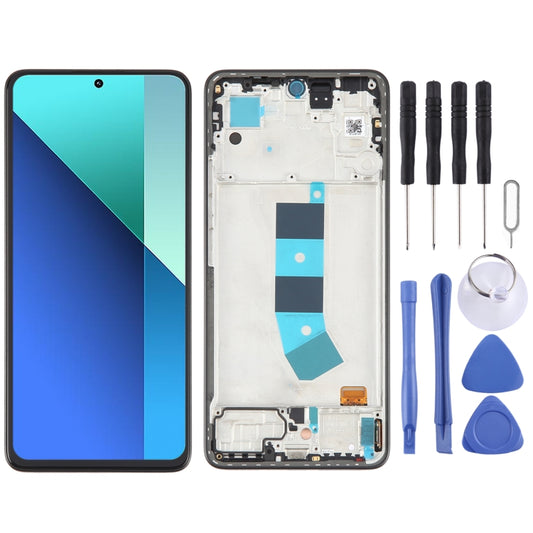 For Xiaomi Redmi Note 13 4G Original AMOLED Material LCD Screen Digitizer Full Assembly with Frame (Black) - LCD Screen by PMC Jewellery | Online Shopping South Africa | PMC Jewellery