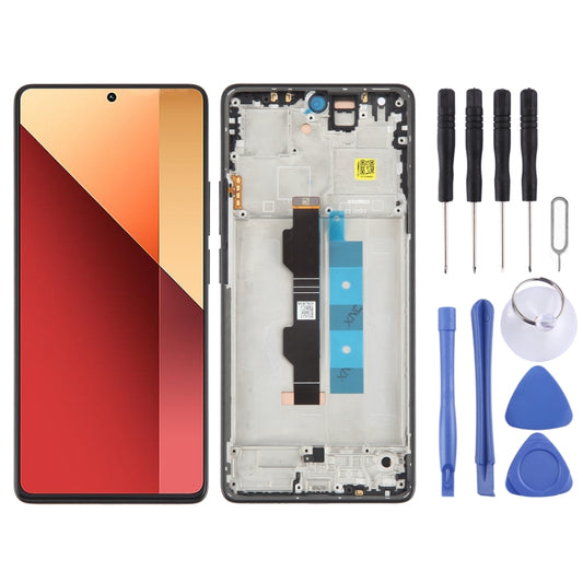 For Xiaomi Redmi Note 13 Pro 4G Original AMOLED Material LCD Screen Digitizer Full Assembly with Frame (Black) - LCD Screen by PMC Jewellery | Online Shopping South Africa | PMC Jewellery