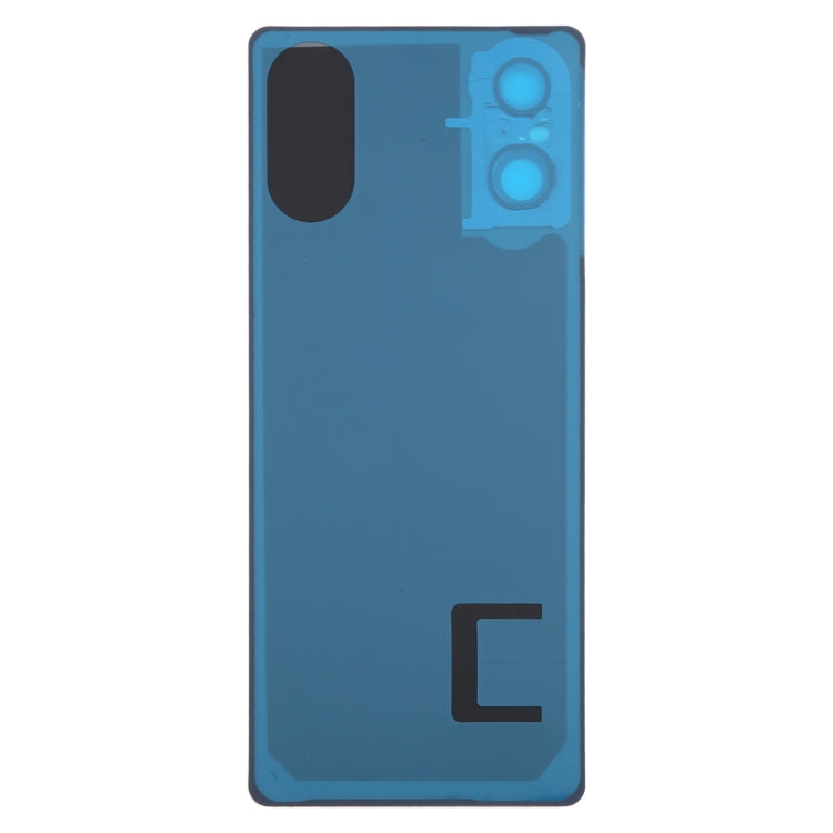 For Sony Xperia 5 V Battery Back Cover with Camera Lens Cover(Black) - Back Cover by PMC TechLife | Online Shopping South Africa | PMC TechLife | Buy Now Pay Later Mobicred