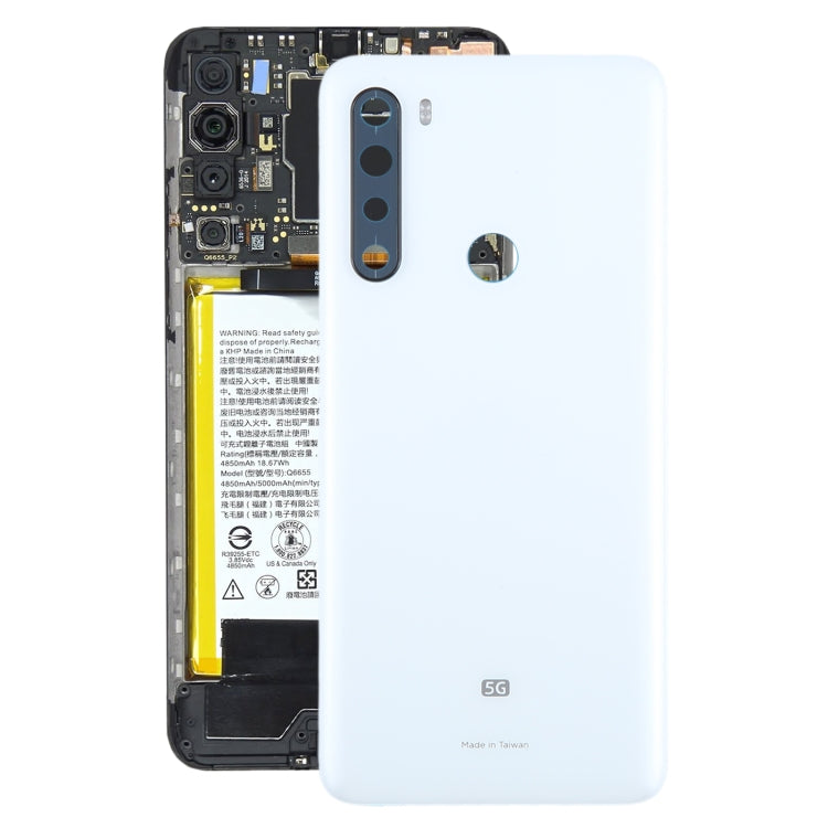For HTC U20 5G Original Battery Back Cover(White) - Back Cover by PMC TechLife | Online Shopping South Africa | PMC TechLife | Buy Now Pay Later Mobicred
