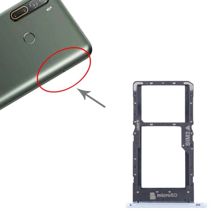 For HTC U20 5G Original SIM Card Tray + SIM / Micro SD Card Tray (White) - Others by PMC TechLife | Online Shopping South Africa | PMC TechLife | Buy Now Pay Later Mobicred