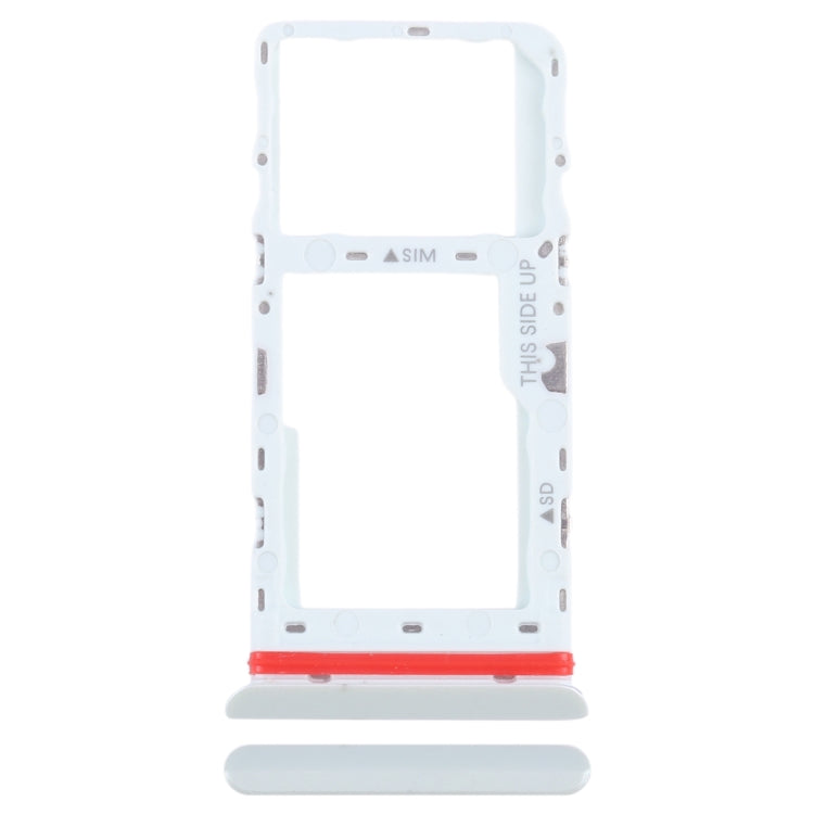 For TCL Tab 10 5G 9183G SIM Card Tray + Micro SD Card Tray (White) - For TCL by PMC Jewellery | Online Shopping South Africa | PMC Jewellery | Buy Now Pay Later Mobicred