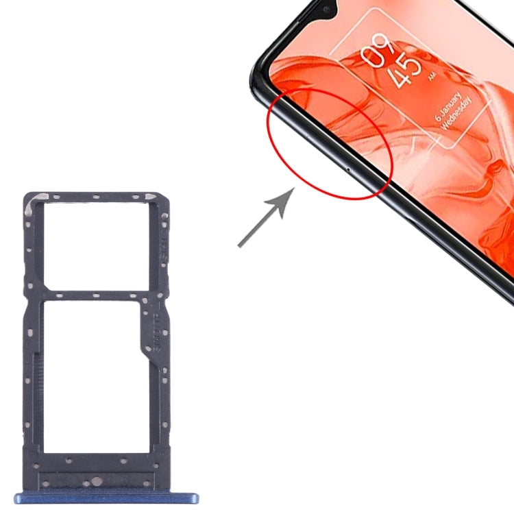 For TCL 205 Original SIM + SIM/Micro SD Card Tray (Blue) - For TCL by PMC Jewellery | Online Shopping South Africa | PMC Jewellery | Buy Now Pay Later Mobicred