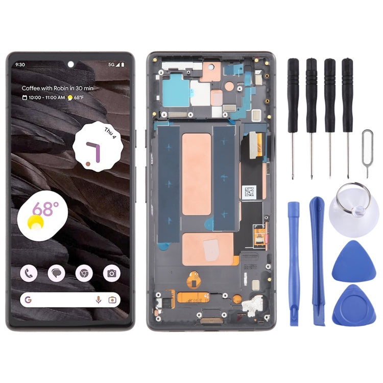 For Google Pixel 7A G82U8 OLED LCD Screen Digitizer Full Assembly with Frame (Black) - LCD Screen by PMC TechLife | Online Shopping South Africa | PMC TechLife | Buy Now Pay Later Mobicred