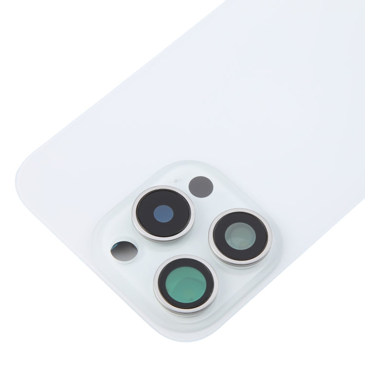 For iPhone 16 Pro Original Glass Battery Back Cover with Camera Lens Cover(White) - Back Cover by PMC Jewellery | Online Shopping South Africa | PMC Jewellery | Buy Now Pay Later Mobicred