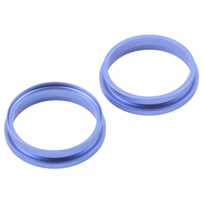 For iPhone 16 2pcs/set Rear Camera Glass Lens Metal Outside Protector Hoop Ring (Blue) -  by PMC Jewellery | Online Shopping South Africa | PMC Jewellery | Buy Now Pay Later Mobicred