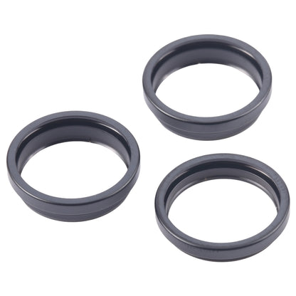 For iPhone 16 Pro 3pcs/set Rear Camera Glass Lens Metal Outside Protector Hoop Ring (Black) -  by PMC Jewellery | Online Shopping South Africa | PMC Jewellery | Buy Now Pay Later Mobicred