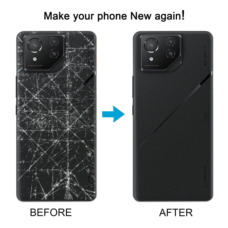 For Asus ROG Phone 9 Pro 5G Original Glass Battery Back Cover with Camera Frame(Matte Black) - Back Cover by PMC TechLife | Online Shopping South Africa | PMC TechLife | Buy Now Pay Later Mobicred