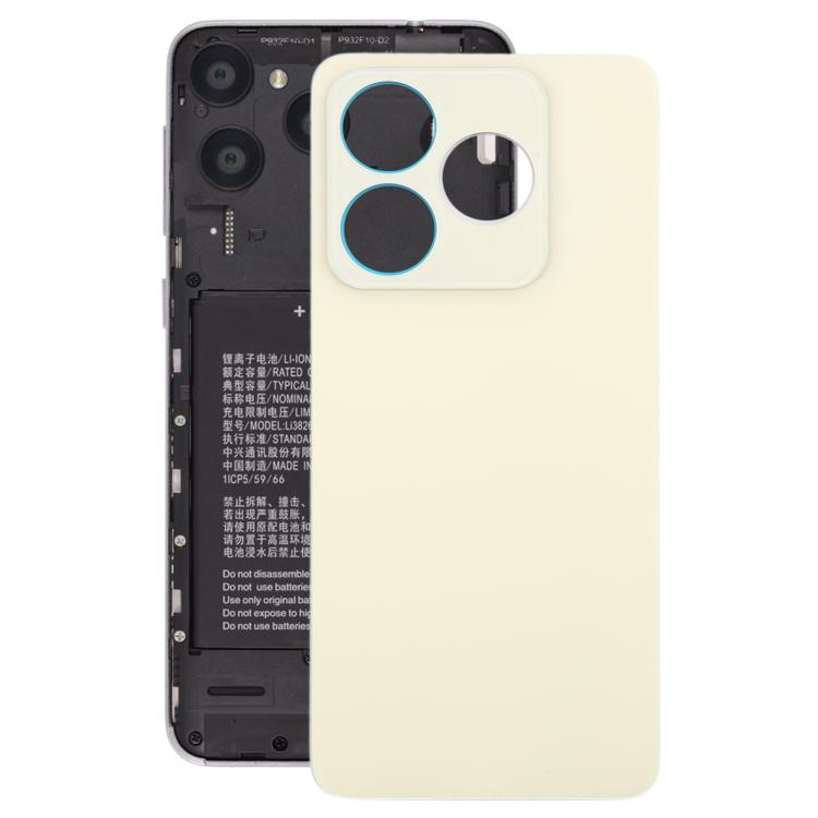For ZTE Axon 60 Lite Glass Battery Back Cover with Adhesive(Gold) - For ZTE by PMC TechLife | Online Shopping South Africa | PMC TechLife | Buy Now Pay Later Mobicred