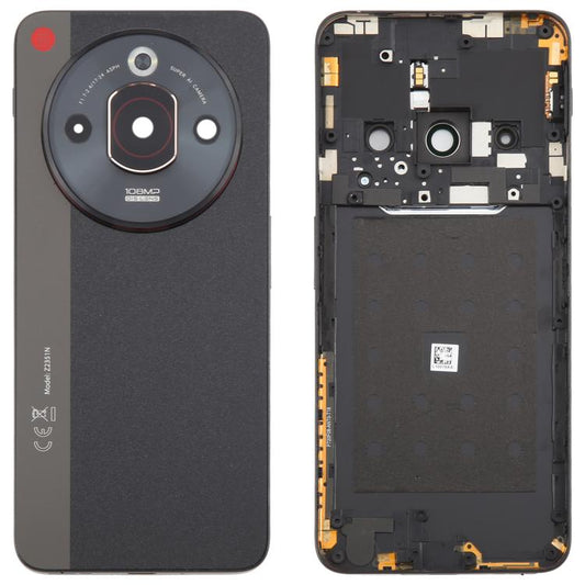 For ZTE nubia Focus Pro Z2351N Glass Battery Back Cover with Middle Frame / Camera Lens Cover(Black) - For ZTE by PMC Jewellery | Online Shopping South Africa | PMC Jewellery | Buy Now Pay Later Mobicred