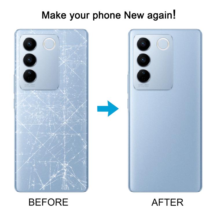 For vivo V27 / V27 Pro Battery Back Cover with Camera Lens Cover(Blue) - free shipping - PMC TechLife - Order now!