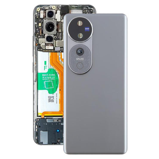 For vivo V40 Pro Battery Back Cover with Camera Lens Cover(Gray) - Back Cover by PMC Jewellery | Online Shopping South Africa | PMC Jewellery | Buy Now Pay Later Mobicred