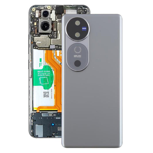 For vivo V40 Battery Back Cover with Camera Lens Cover(Gray) - Back Cover by PMC Jewellery | Online Shopping South Africa | PMC Jewellery | Buy Now Pay Later Mobicred