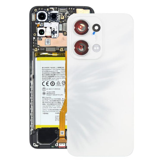 For OPPO Reno13 Original Battery Back Cover with Camera Lens Cover(White) - Back Cover by PMC Jewellery | Online Shopping South Africa | PMC Jewellery | Buy Now Pay Later Mobicred