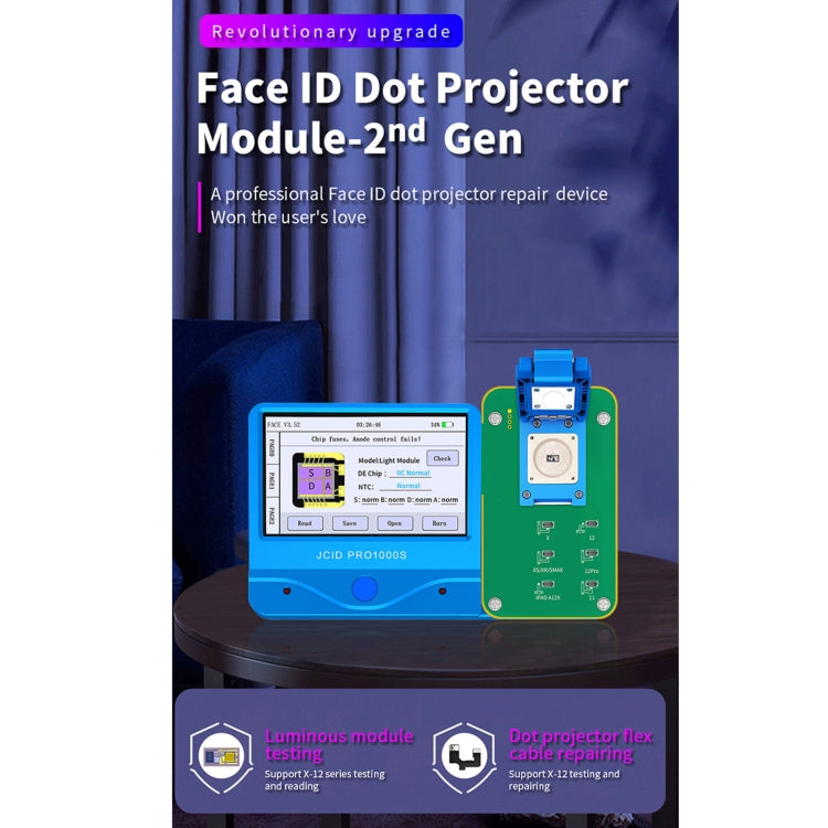 JC F2 Dot Matrix Module Testing 2nd Gen For iPhone X~12 Series - free shipping - PMC TechLife - Order now!