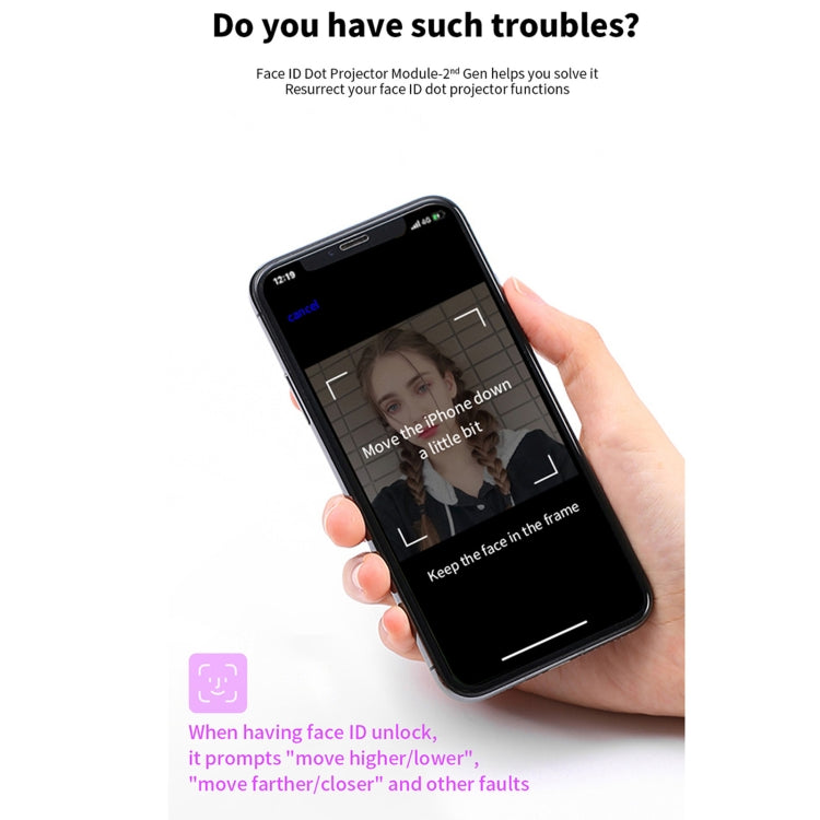 JC F2 Dot Matrix Module Testing 2nd Gen For iPhone X~12 Series - free shipping - PMC TechLife - Order now!