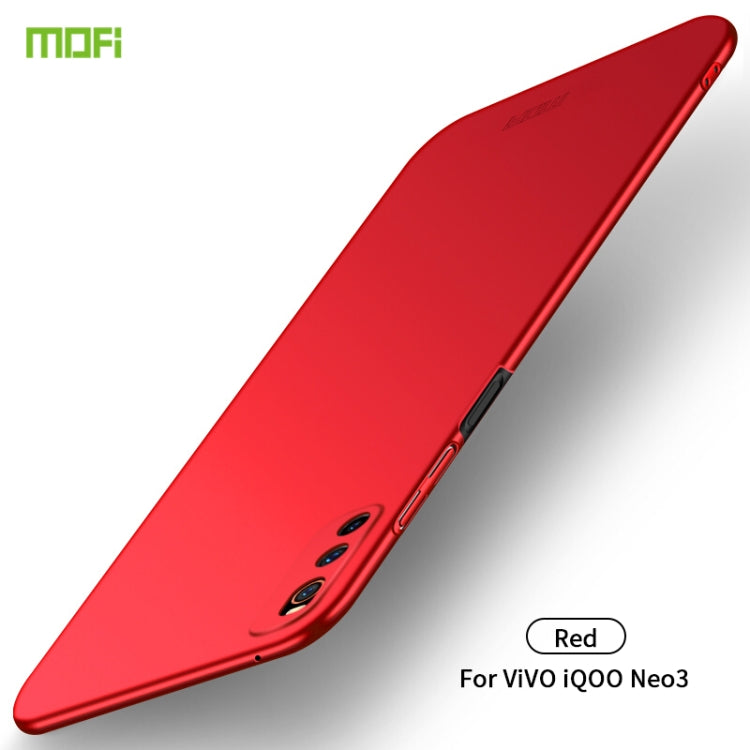 For Vivo iQOO Neo 3 MOFI Frosted PC Ultra-thin Hard Case(Red) - vivo Cases by MOFI | Online Shopping South Africa | PMC Jewellery
