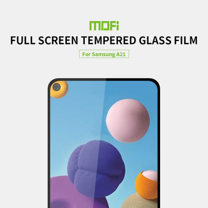 For Samsung Galaxy A21 MOFI 9H 2.5D Full Screen Tempered Glass Film(Black) - Galaxy Tempered Glass by MOFI | Online Shopping South Africa | PMC Jewellery